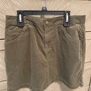 Copper Key Dark Green Corduroy Skirt